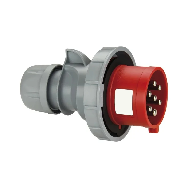 RS PRO Red Cable Mount 7P Straight Industrial Power Connector 16A 400V IP67 IP67