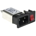 Bulgin Snap-in IEC Filter Male 1 Pole 1 Fuse 250V AC 6A BZM27/A0620/55B