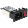 Bulgin Snap-in IEC Filter Male 1 Pole 1 Fuse 250V AC 6A BZM27/A0620/55B