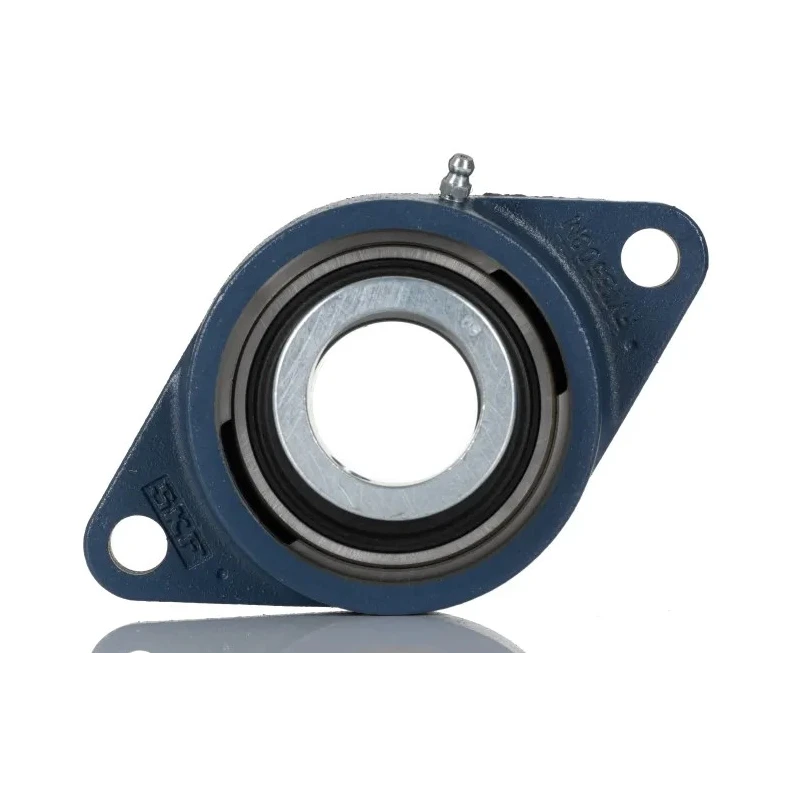 SKF Flange Bearing Unit with Oval Cast Iron Housing, Cylindrical Bore 40 mm ID, Eccentric Locking Collar, 19 kN FYTB 40 FM