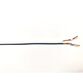 RS PRO 2 Core Power Cable Blue White 0.5mm² 300V 70°C Polyvinyl Chloride 100m 209-7981