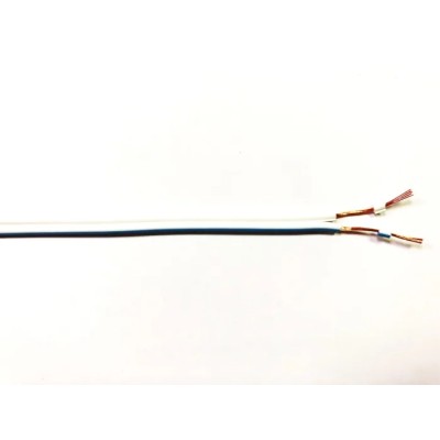 RS PRO 2 Core Power Cable Blue White 0.5mm² 300V 70°C Polyvinyl Chloride 100m 209-7981
