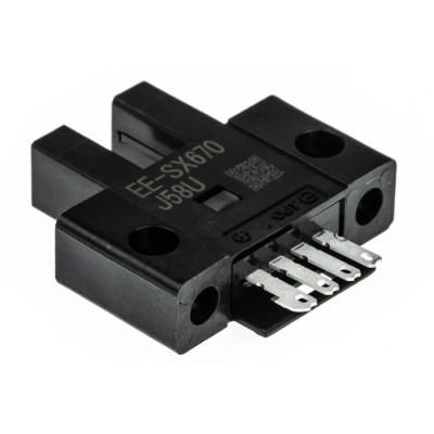 Omron Through Beam Photoelectric Sensor, Fork Style, 5 mm Detection Range, NPN Output, IP50, 24V DC EE-SX670