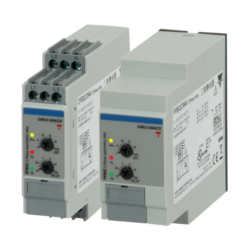 Carlo Gavazzi 3 Phase 208/480 V AC Monitoring Relay SPDT Contact Configuration DIN Rail Mount DPB02CM44