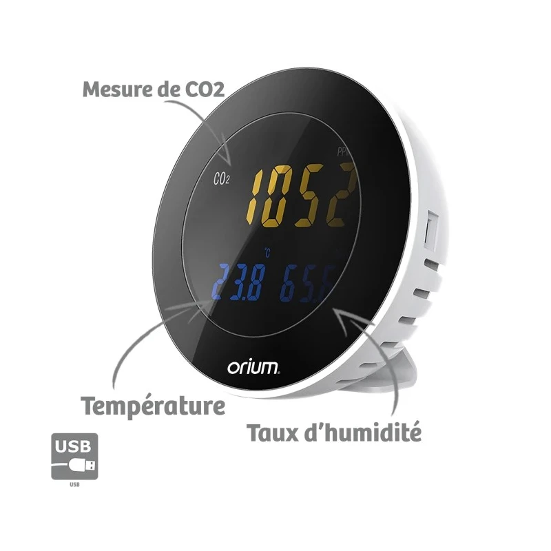 Orium Data Logging Air Quality Meter with CO2, Temperature and Humidity Measurement, Lithium-ion Rechargeable Battery 23621