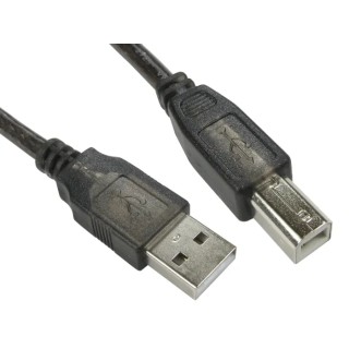 RS PRO USB 2.0 Male USB Type A to Male USB B Cable Black 10 m 220-6498