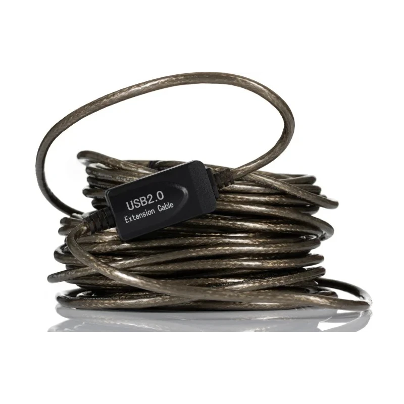 RS PRO USB 2.0 Male USB Type A to Male USB B Cable Black 10 m 220-6498