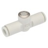 SMC Pneumatic Quick Exhaust Valve 6 mm Push-in Connections, Built-in Silencer, 1 MPa Operating Pressure AQ340F-06-00