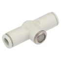 SMC Pneumatic Quick Exhaust Valve 6 mm Push-in Connections, Built-in Silencer, 1 MPa Operating Pressure AQ340F-06-00