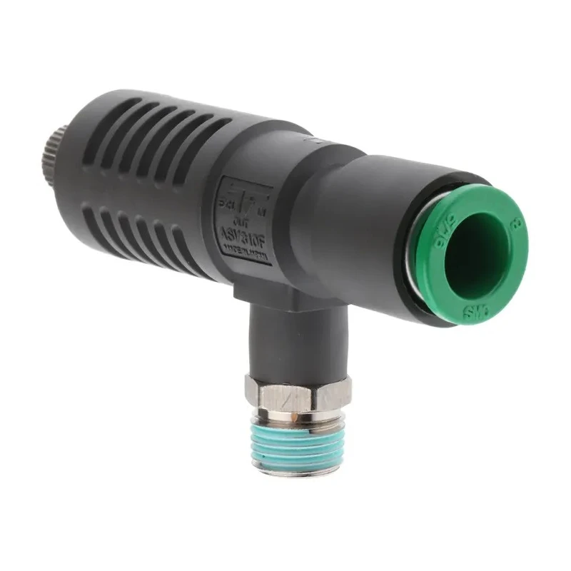 SMC Adjustable Exhaust Valve 1 Mpa Maximum Operating Pressure 1/8 in Male Connections ASV310F-01-08S