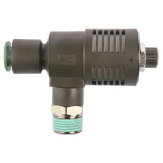 SMC Adjustable Exhaust Valve with Threaded 3/8 in Connections, Resin Body, 1 MPa Max Operating Pressure ASV510F-03-10S