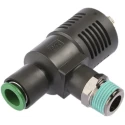 SMC Adjustable Exhaust Valve with Threaded 3/8 in Connections, Resin Body, 1 MPa Max Operating Pressure ASV510F-03-10S