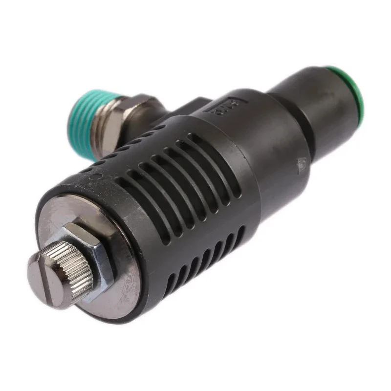 SMC Quick Exhaust Valve with Threaded 1/4 in Male A and Threaded B Connections, Built-in Silencer, 0.1-1 MPa ASV410F-02-08S