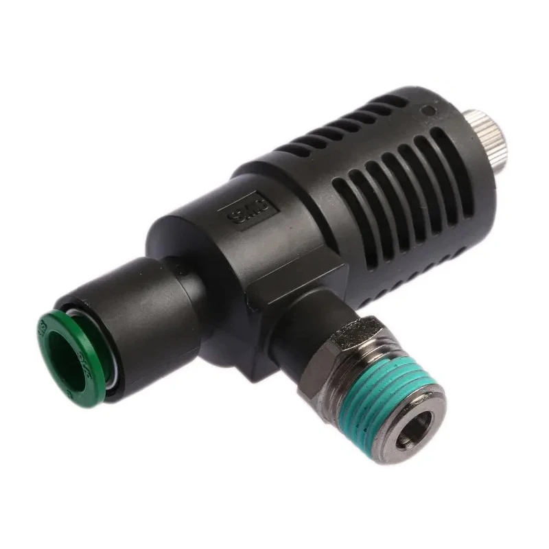 SMC Quick Exhaust Valve with Threaded 1/4 in Male A and Threaded B Connections, Built-in Silencer, 0.1-1 MPa ASV410F-02-08S