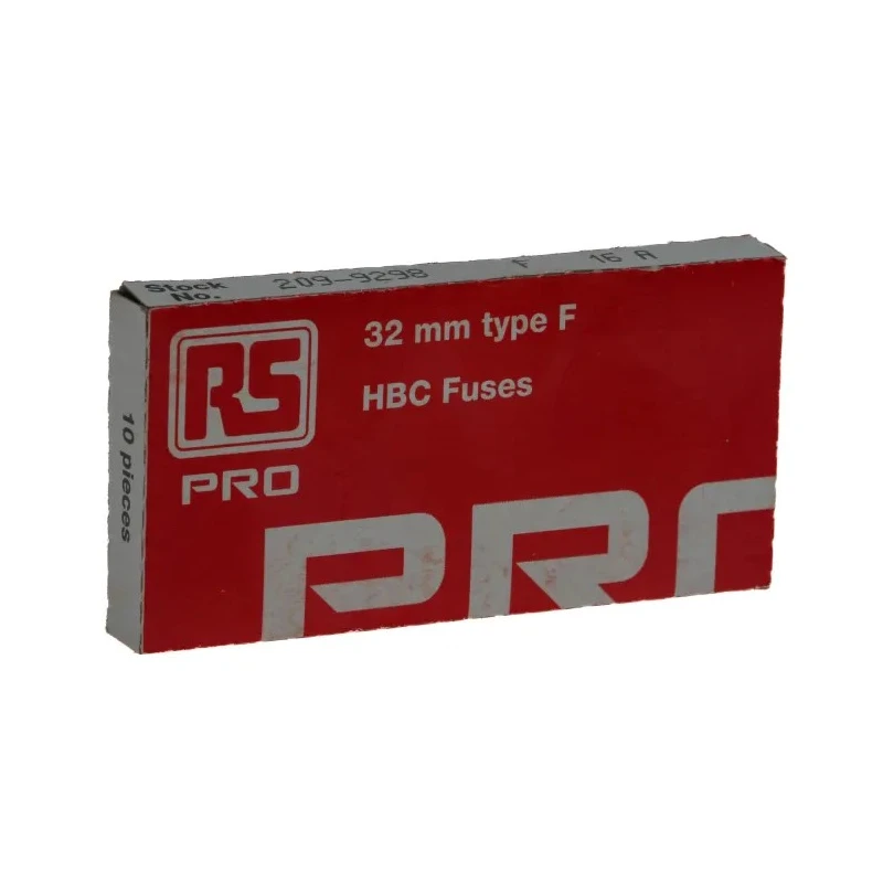 RS PRO 16A Fast Acting Ceramic Cartridge Fuse, 6.3 x 32 mm, 500V AC 209-9298