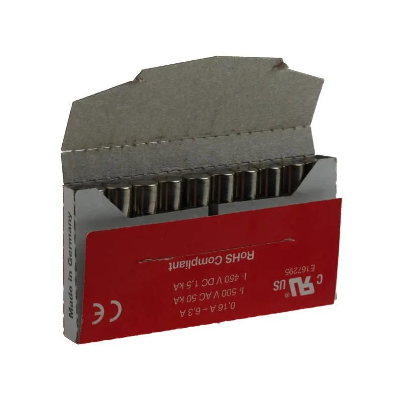 RS PRO 16A Fast Acting Ceramic Cartridge Fuse, 6.3 x 32 mm, 500V AC 209-9298