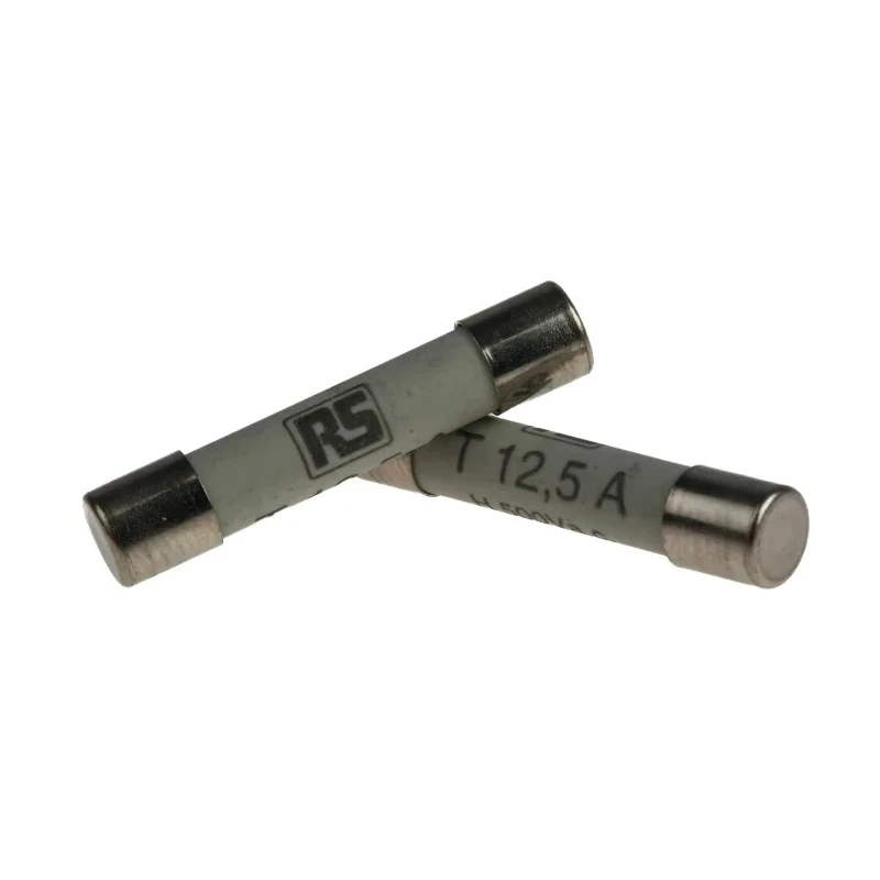 RS PRO 12.5A T Ceramic Cartridge Fuse, 6.3 x 32 mm, Time Delay, 500V AC 209-9305