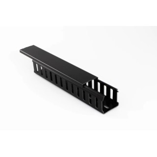Betaduct Black Open Slot Cable Trunking 50mm Width x 75mm Depth x 2 m Length Polyvinyl Chloride PVC W50mm