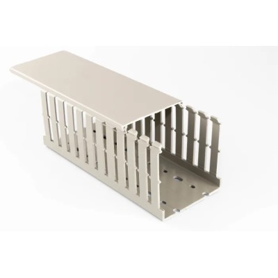 Betaduct 1045 Grey Open Slot Cable Trunking W75mm x D50mm x L2m Polyvinyl Chloride France 