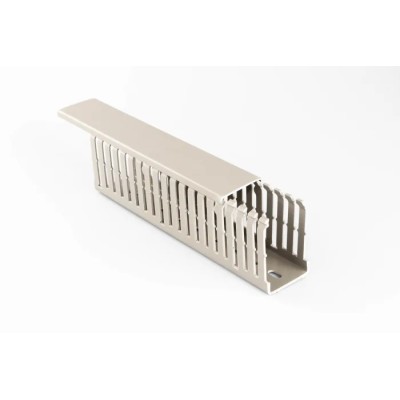Betaduct 1047 Grey Open Slot Cable Trunking W25mm x D37.5mm x L2m Polyvinyl Chloride 1047