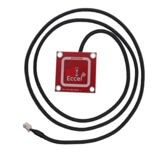 Eccel Technology Ltd Square RFID Antenna with 3-Way Socket JST B3B-PH-K-S(LF)(SN), 3-pin, High Mux ANT 1356-25x25-800