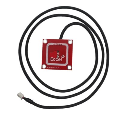 Eccel Technology Ltd Square RFID Antenna with 3-Way Socket JST B3B-PH-K-S(LF)(SN), 3-pin, High Mux ANT 1356-25x25-800