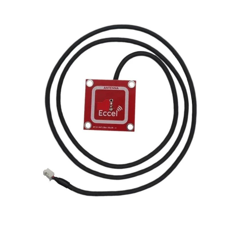 Eccel Technology Ltd Square RFID Antenna with 3-Way Socket JST B3B-PH-K-S(LF)(SN), 3-pin, High Mux ANT 1356-25x25-800