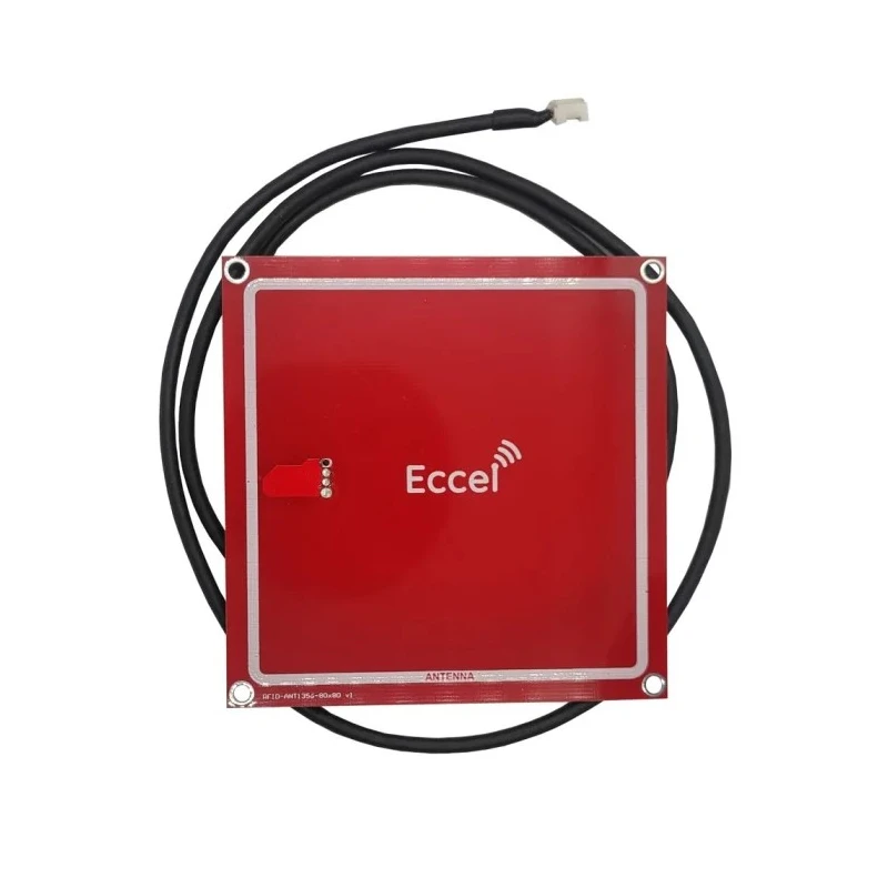 Eccel Technology Ltd Square High Frequency RFID Antenna 13.56MHz Gain 1dBi with JST PHR-3 Connector Mux ANT 1356-80x80-800