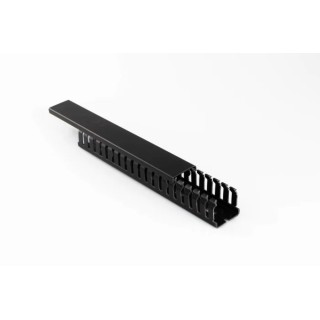 Betaduct Black Open Slot Cable Trunking W25mm x D50mm x L2m Noryl 