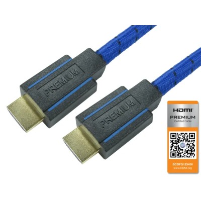 NewLink 3 m 4K @ 60Hz HDMI Cable Male to Male HDMI V2.0 Nylon Jacket CDLPREM-03B