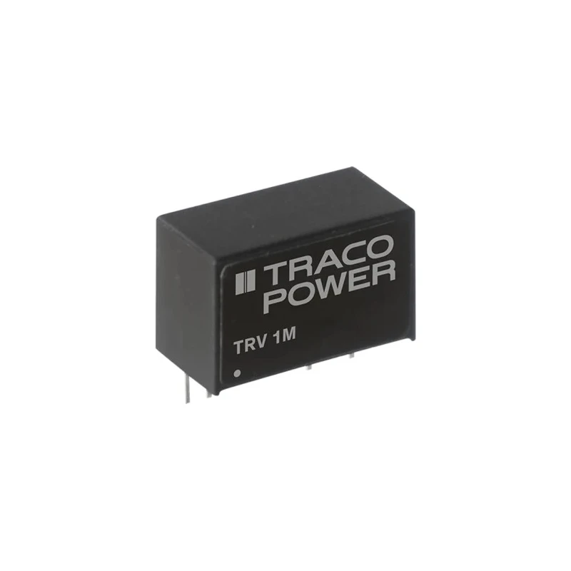 TRACOPOWER 1 Watt DC/DC Converter, 15 V DC Output, 67 mA Output Current, 18 V Maximum Input, 12 V Minimum Input TRV 1-1513M