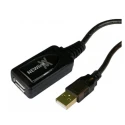 NewLink IC Socket USB Cable Female USB Type A to Female USB 2.0 USB Type A Black 15m USB2-REP15