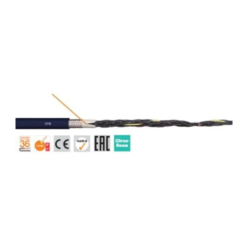Igus chainflex CF10 Screened Control Cable 4 Cores 1.5mm² 7mm OD 10 m 500V Flame Retardant CF10.15.04 (10m)