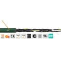 Igus chainflex CF5 Control Cable, 7 Cores, 1.5mm² 15 AWG, Unscreened, Armoured, Green Polyvinyl Chloride CF5.15.07 (50m)