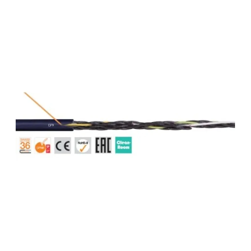 Igus chainflex CF9 Control Cable, 3 Cores, 1mm², Unscreened, 10 m, Blue Thermoplastic Elastomer Sheath CF9.10.03 (10m)