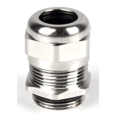 RS PRO Metallic Nickel Plated Brass Cable Gland, M40 Thread, 20 mm Min. to 28 mm Max. Cable Diameter, IP68 210-0612