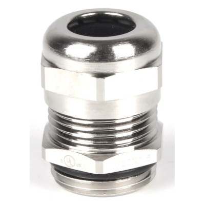 RS PRO Metallic Nickel Plated Brass Cable Gland PG11 Thread Size, 5 mm Minimum Cable Diameter, 10 mm Maximum Cable 210-0618