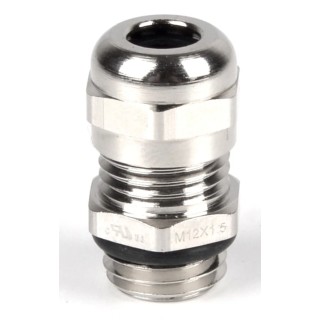 RS PRO Metallic Nickel Plated Brass Cable Gland, PG7 Thread, 3 mm Min. Cable Diameter, 6.5 mm Max., IP68 210-0614