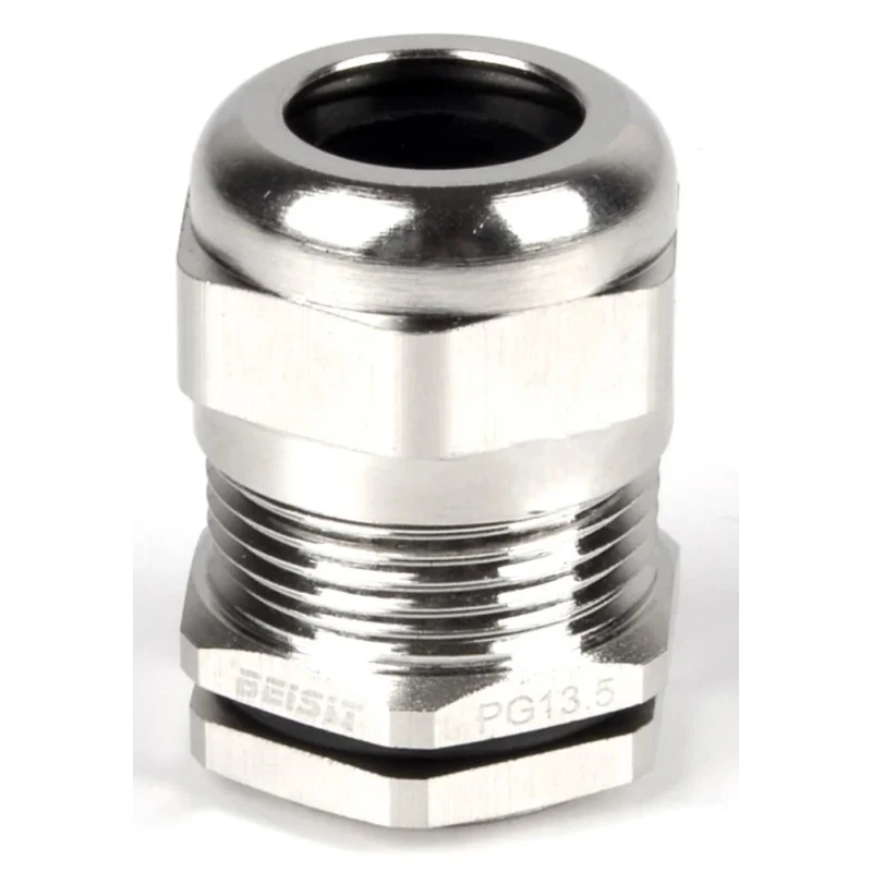 RS PRO Metallic Nickel Plated Brass Cable Gland PG11 Thread Size 5mm-10mm Cable Diameter IP68 210-0619