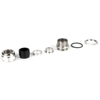 RS PRO Metallic Nickel Plated Brass IP68 Cable Gland PG16 Thread, 10 mm Min., 14 mm Max., -40°C to 100°C 210-0625