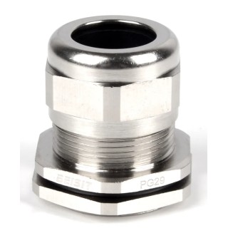RS PRO Metallic Nickel Plated Brass Cable Gland PG21 Thread, 9 mm Min. Cable Diameter, 16 mm Max. Cable Diameter 210-0627