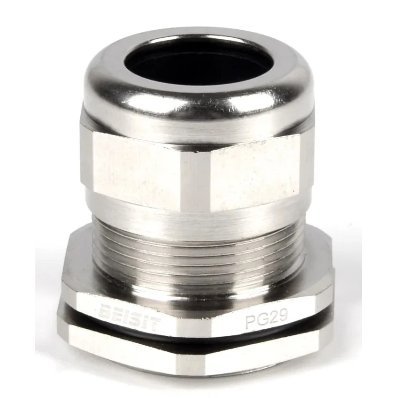 RS PRO Metallic Nickel Plated Brass Cable Gland PG21 Thread, 9 mm Min. Cable Diameter, 16 mm Max. Cable Diameter 210-0627