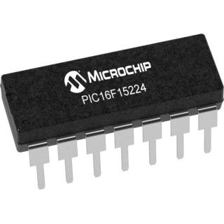 Microchip 8 bit PIC16F Microcontroller 32 MHz 7kB FLASH 14-Pin PDIP PIC16F15224-I/P
