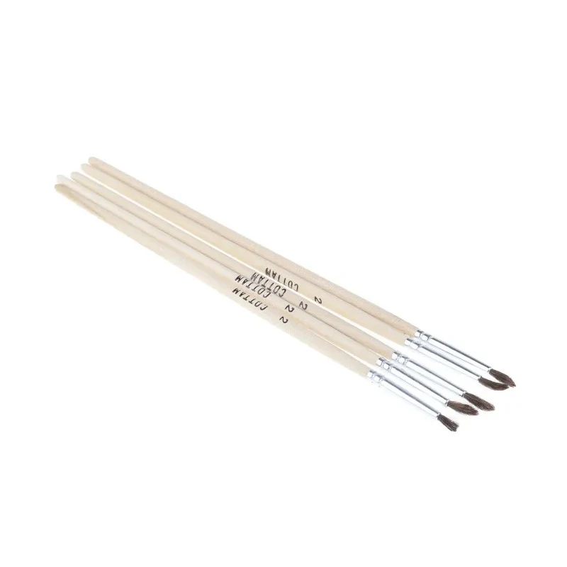 Cottam PCB & Flux Brush, Natural Animal Hair Bristles, Wood Handle, Ferrule Tip, 2mm Line Width 229-9729