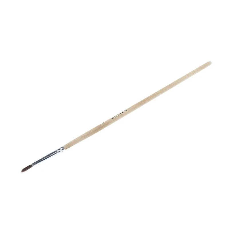 Cottam PCB & Flux Brush, Natural Animal Hair Bristles, Wood Handle, Ferrule Tip, 2mm Line Width 229-9729