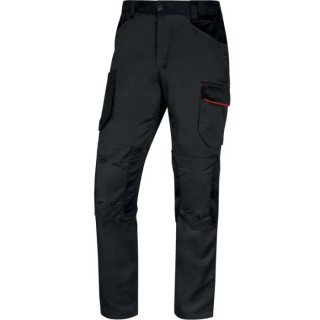 Delta Plus MACH 2 Unisex Work Trouser Red Grey 32 to 35 in Waist 80cm Leg M2PA3STRGRGT