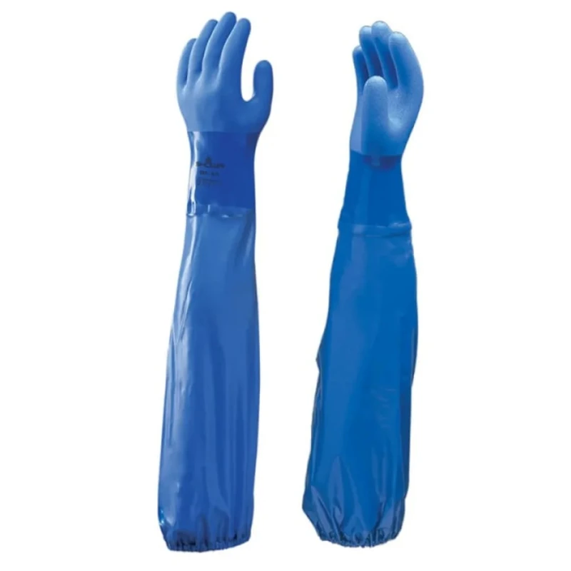 Showa Blue Cotton Gloves Size 10/XL with Polyvinyl Chloride Coating SHO690
