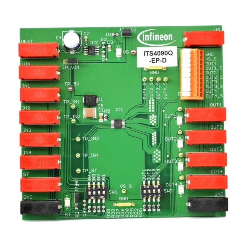 Infineon DEMOBOARD ITS4090Q 4-Channel Industrial PROFET Evaluation Board for ITS4090Q