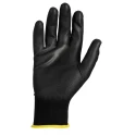 Liscombe Black Polyamide Work Gloves Size 9 with Polyurethane Coating LN614-09