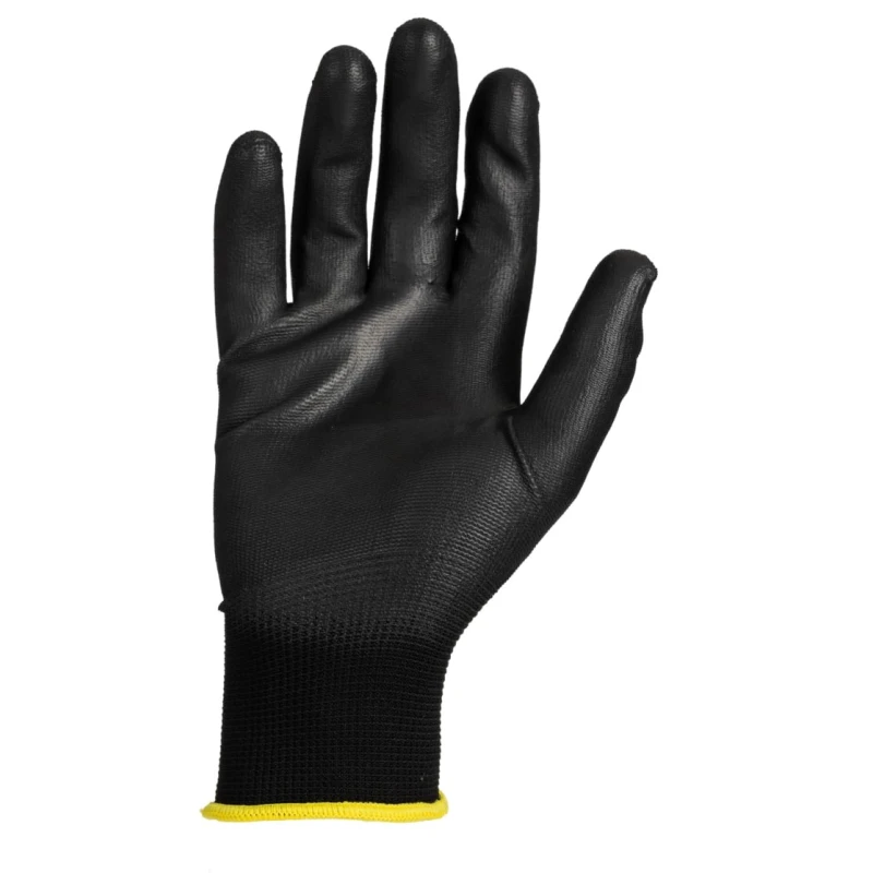 Liscombe Black Polyamide Work Gloves Size 9 with Polyurethane Coating LN614-09